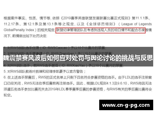 魏震禁赛风波后如何应对处罚与舆论讨论的挑战与反思